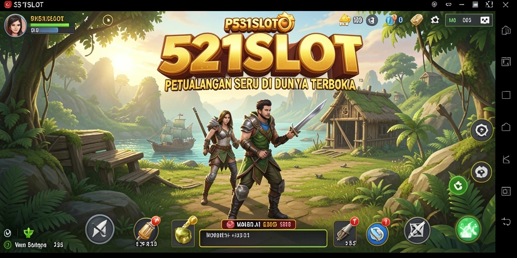 Screenshot gameplay <strong>531SLOT</strong> yang menunjukkan petualangan di dunia terbuka.