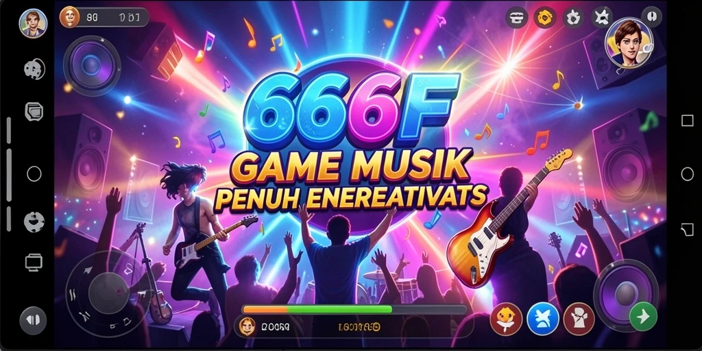 Tampilan gameplay 666F dengan berbagai lagu menarik.