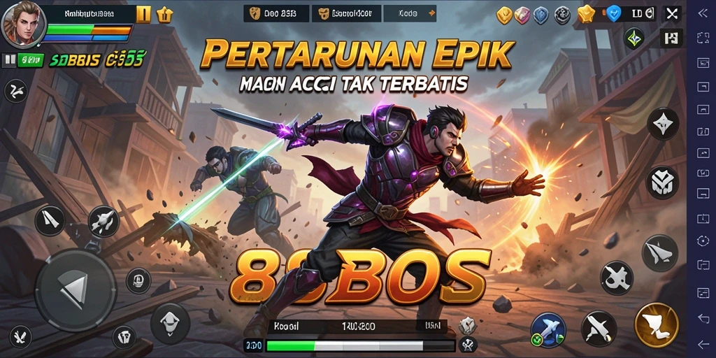 Tangkapan layar menunjukkan pertarungan intens di 88BOS.