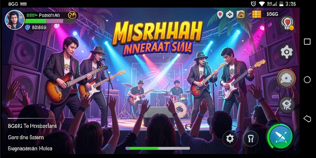 Tampilan menarik permainan musik interaktif 8G8G.