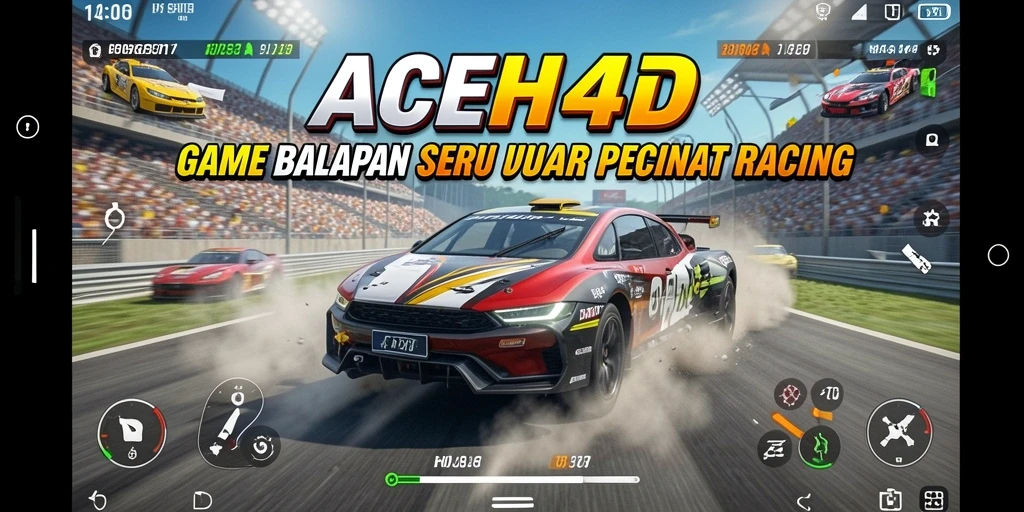Gameplay ACEH4D yang seru dan mendebarkan saat balapan.