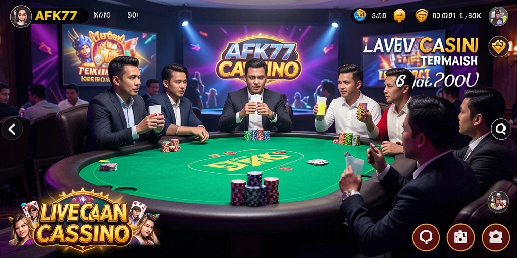 Tampilan gameplay seru dari AFK77 di Live Casino.