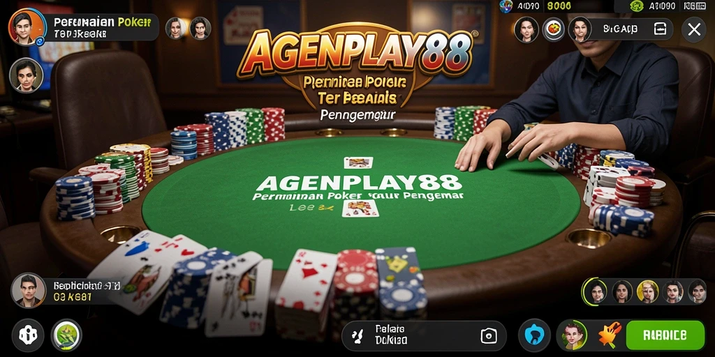 Tampilan gameplay AGENPLAY88 menampilkan keseruan permainan poker yang mendebarkan.