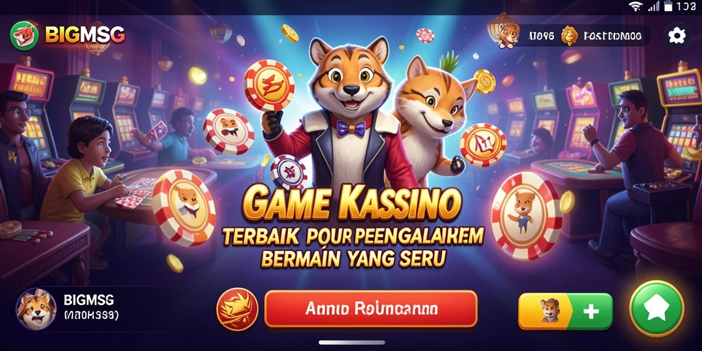 Tampilan gameplay kasino yang menarik dan interaktif di BIGMSG.