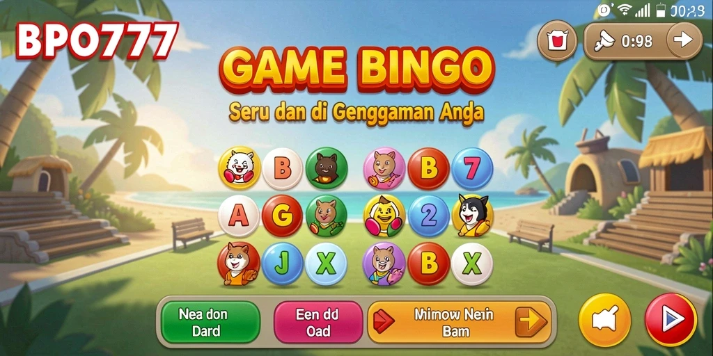 Screenshot gameplay BPO777 menampilkan keseruan bermain Bingo.