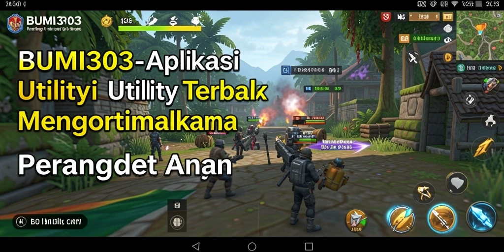 Tampilan aplikasi BUMI303 dengan fitur optimasi kinerja.