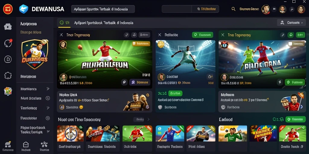 Tampilan gameplay seru dalam aplikasi DEWANUSA Sportsbook.