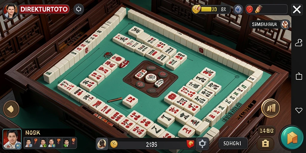 Tampilan gameplay Mahjong yang menarik di DIREKTURTOTO.