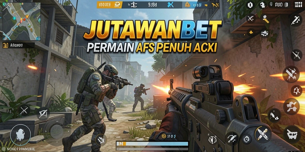 Tangkapan layar permainan JUTAWANBET menampilkan aksi pertempuran yang intens.