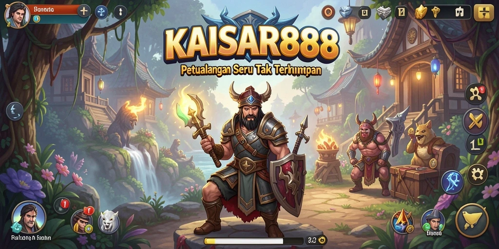 Screenshot utama KAISAR888 menampilkan aksi seru dalam gameplay petualangan.