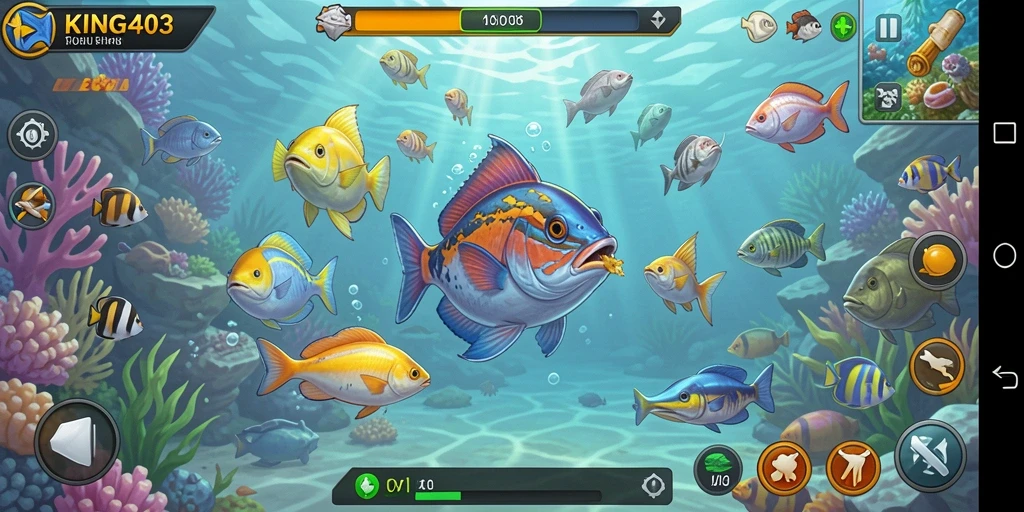 Screenshot KING403 menampilkan aksi seru dalam permainan Tembak Ikan.