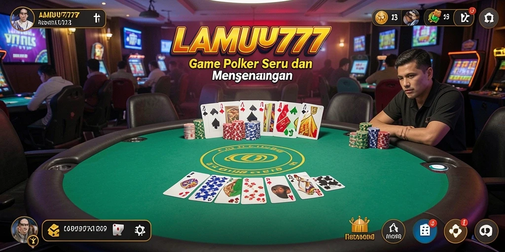Screenshot gameplay poker yang mendebarkan di LAMPU777.