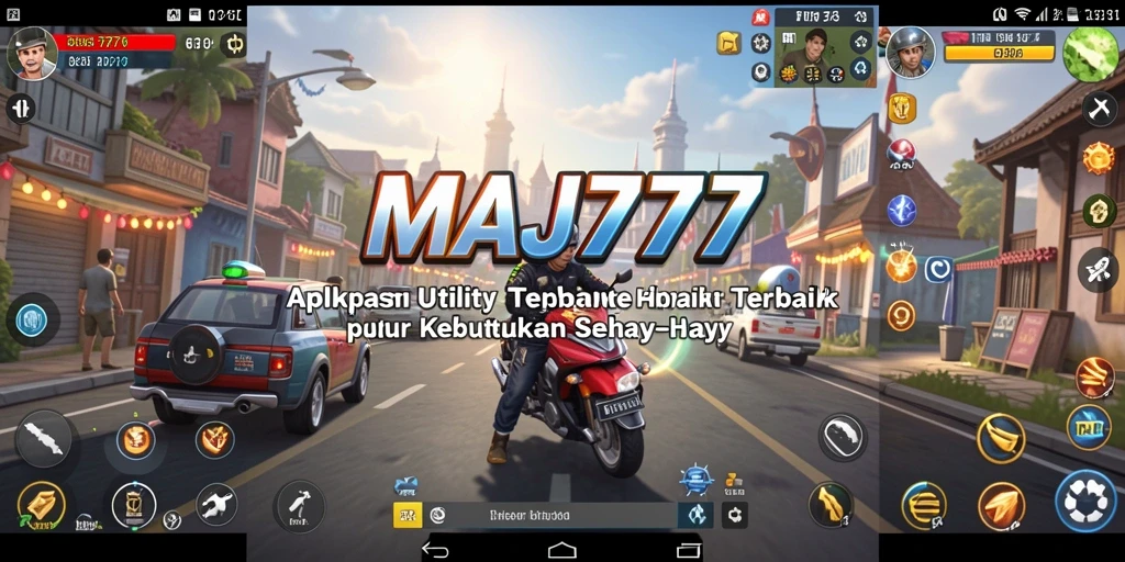 Tampilan antarmuka MAJ777 yang modern dan intuitif untuk aplikasi Utility.