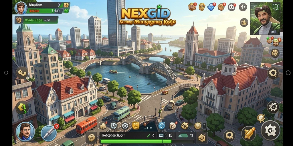 Screenshot gameplay NEXGID dengan elemen strategi yang mendalam.