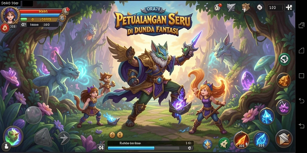 Tangkapan layar ORA78 menampilkan aksi seru dalam gameplay Adventure.