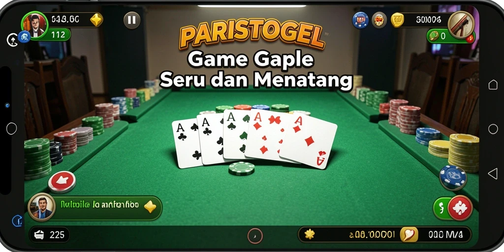 Screenshot gameplay <strong>PARISTOGEL</strong> menunjukkan saat seru bermain Gaple.