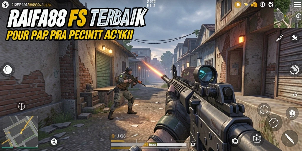 Screenshot menampilkan aksi intens dalam permainan FPS RAFA88.