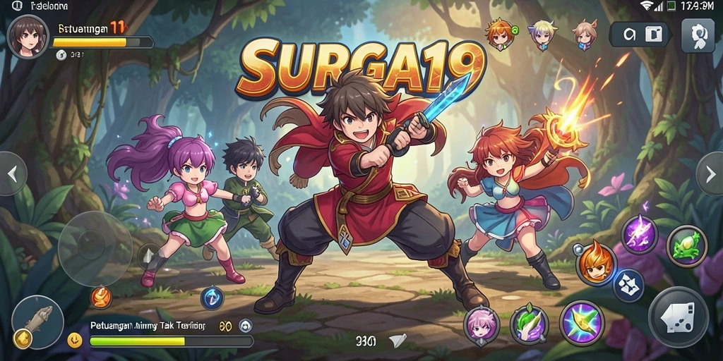Tampilan gameplay yang menawan dan penuh aksi dari SURGA19.
