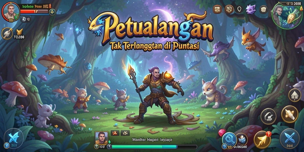Tampilan gameplay menegangkan dalam TO288 saat menjelajahi dunia fantasi.