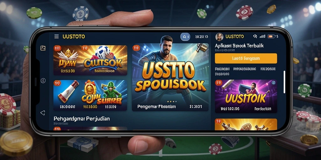 Tampilan dinamis gameplay UUSTOTO saat bertaruh olahraga.