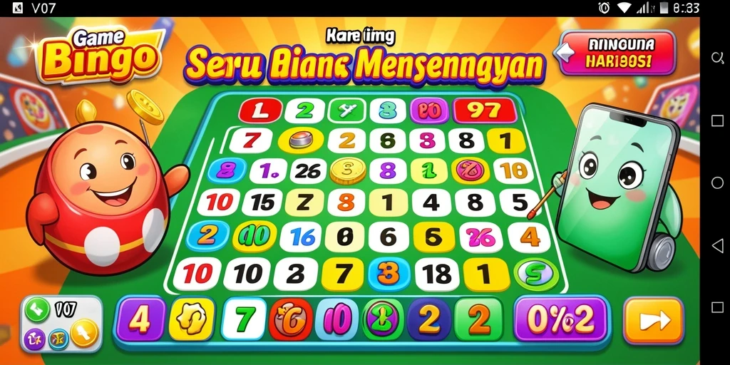 Tampilan gameplay seru dari V07 dengan banyak pilihan Bingo.