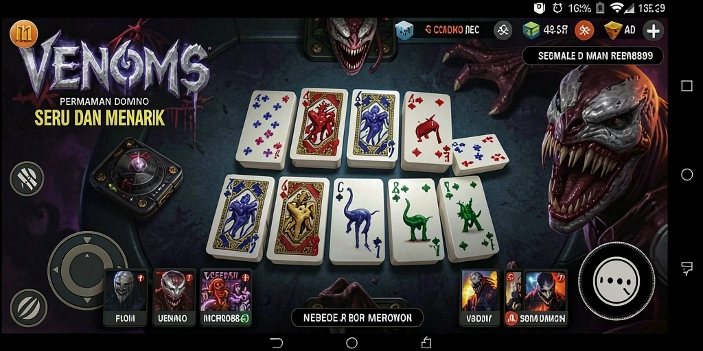 Screenshot gameplay Domino yang penuh aksi dan keseruan.